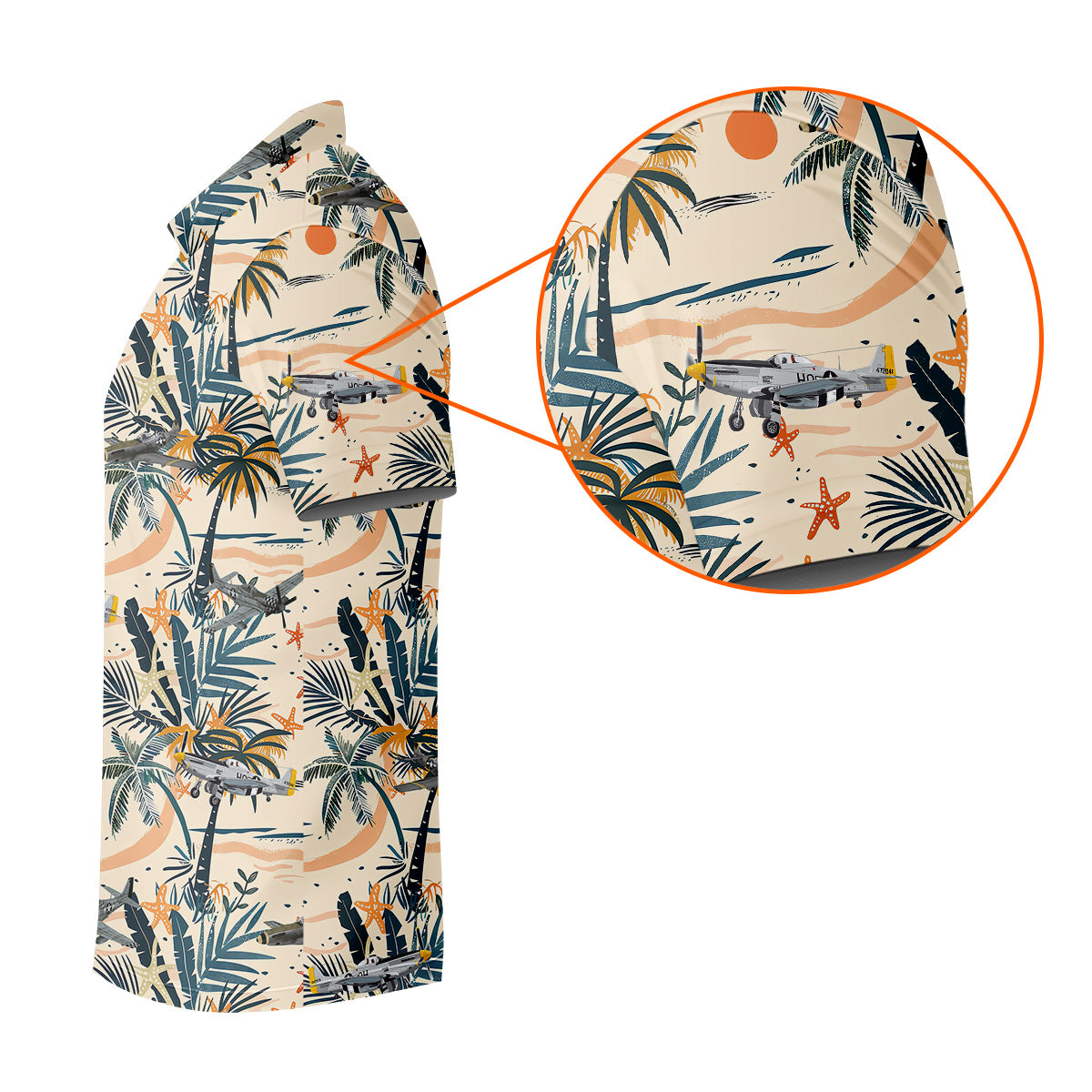 Beach Tropical Seamless Pattern Men Polo, Retro Golf Shirt, Polo ShirtFor Men, Golfing Apparel