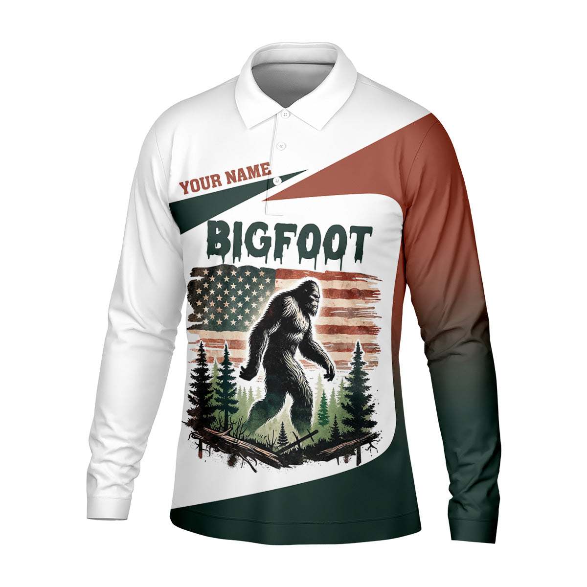 Not All Who Wander Are Lost Bigfoot Golf Shirt, Men's Patriotic Golf Shirts, Polo ShirtFor Men