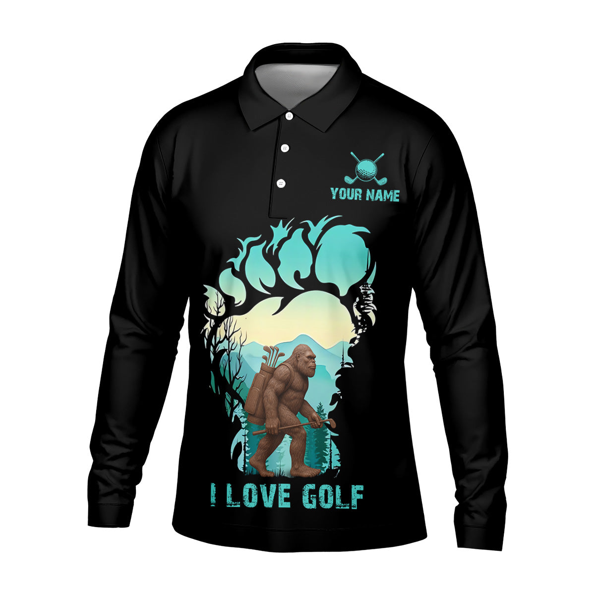 Not All Who Wander Are Lost Bigfoot Custom Golf Shirt, Polo Shirtor Men, Golfing Apparel