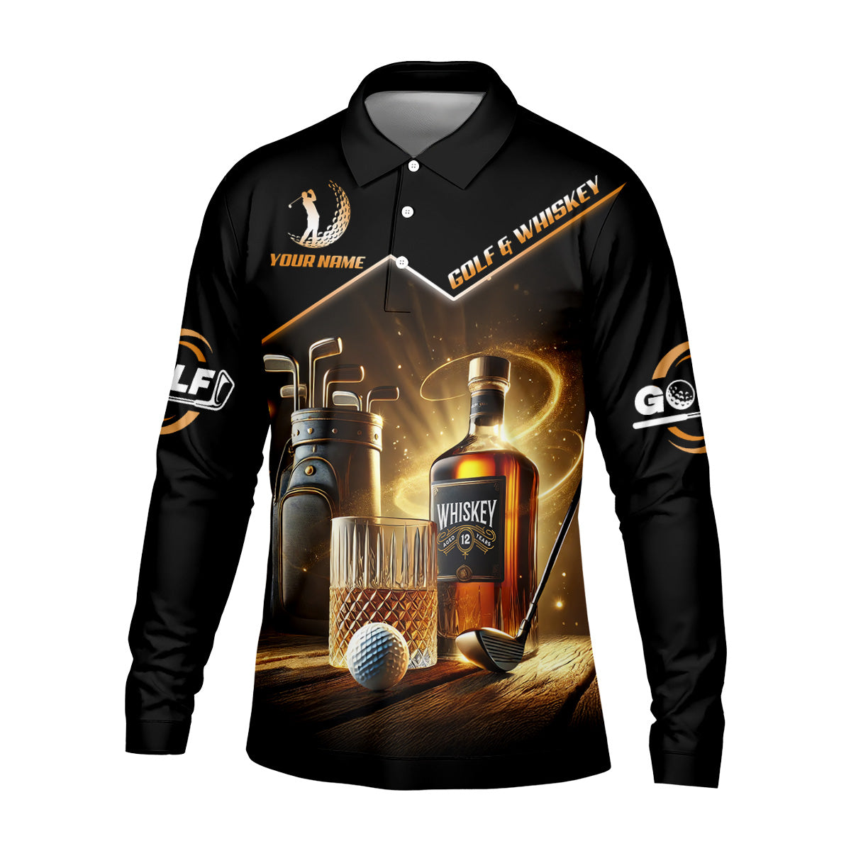 I Just Want To Drink Whiskey Play Golf And Take Naps Men's Funny Golf Shirts, Polo For Men