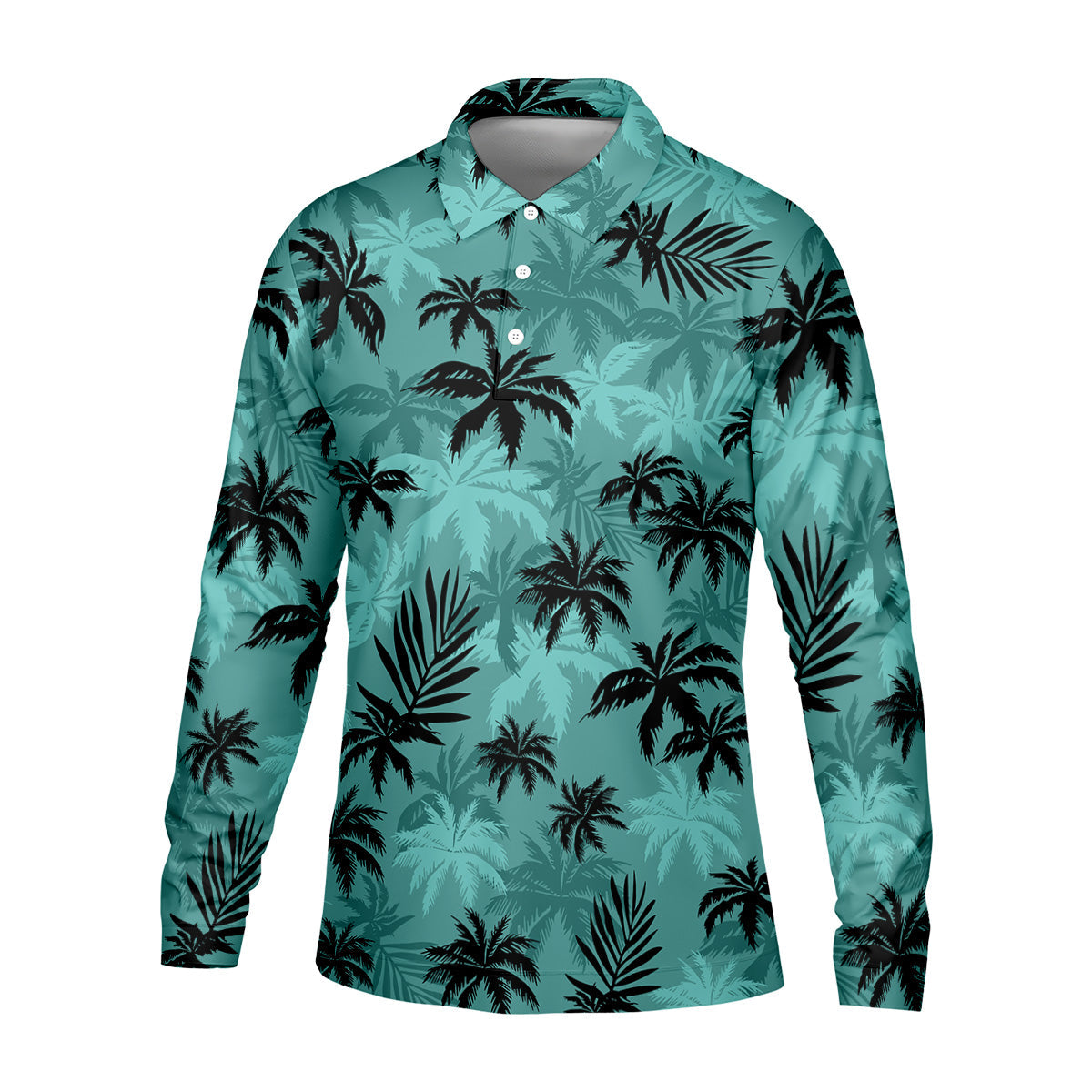 Tropical Palm Leaves Golf Tops For Men, Hawaiian Golf Shirts, Polo ShirtFor Men, Golf Gift For Men