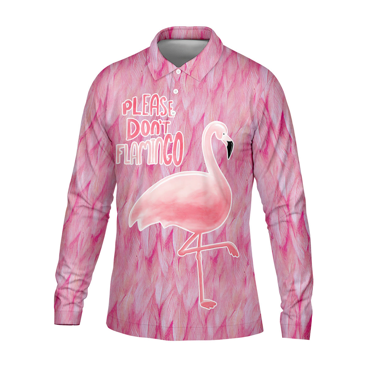 Please Don't Flamingo Fun Golf Shirts For Men, Pink Flamingo Polo ShirtFor Men, Golf Gift For Men