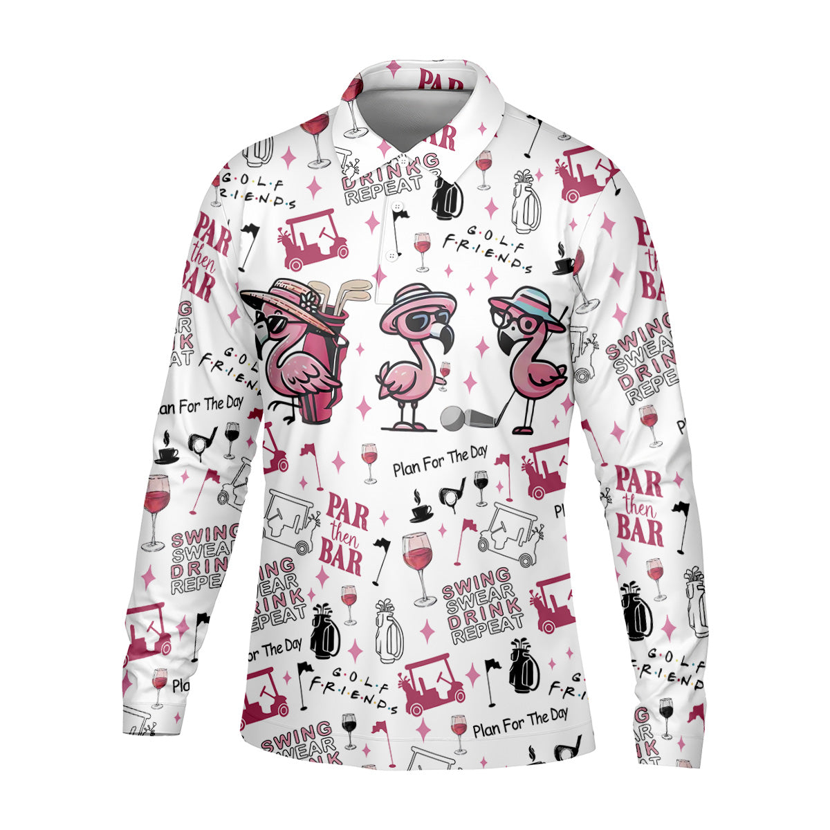Golf Friends Par Then Bar Flamingo Golf Shirt, Golf Team Shirt, Fun Golf Shirts For Men, Golf Gift For Men
