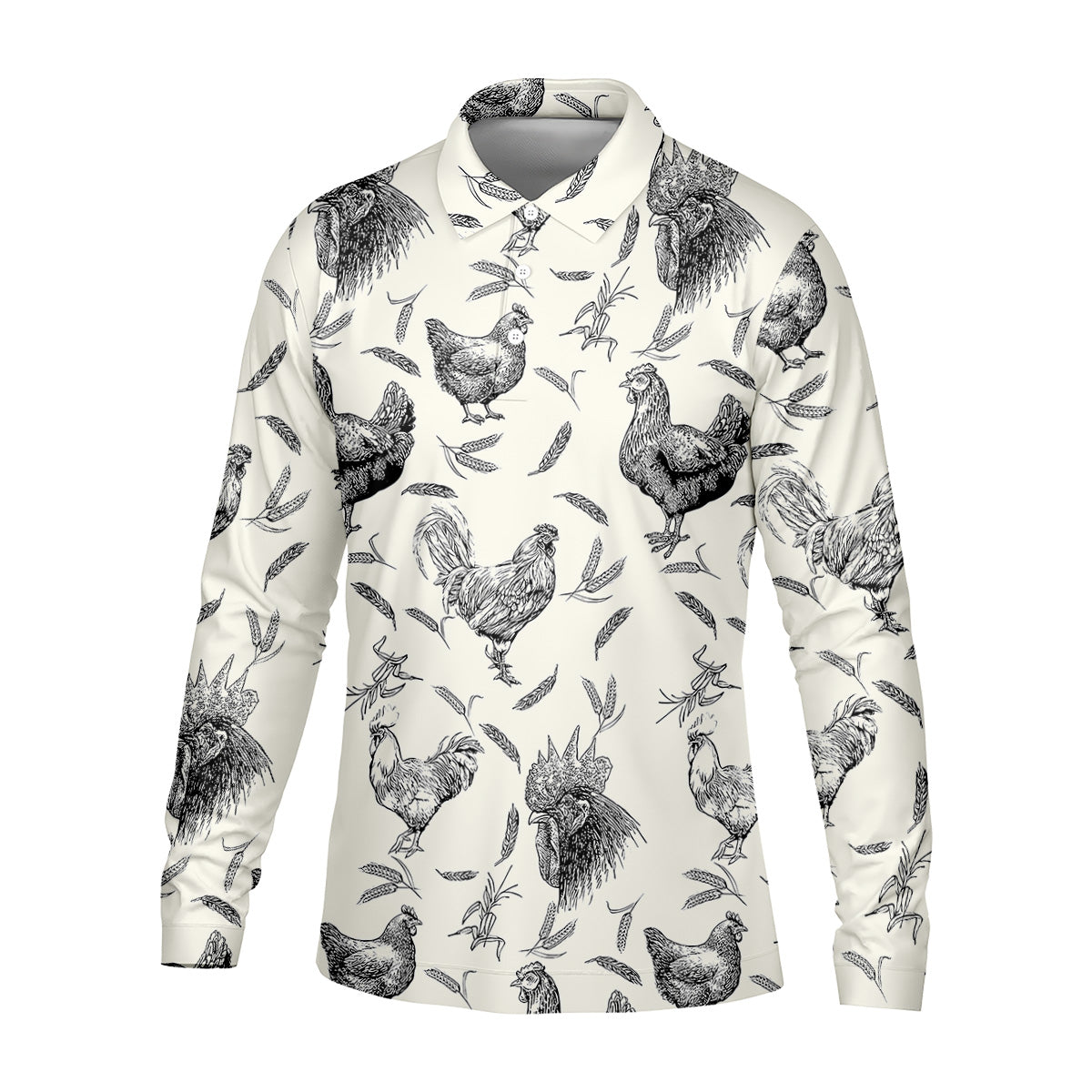 Chicken Rooster Golf Tops For Men, Gift For Chicken Lover, Fun Golf Shirts For Men, Polo Shirtor Men