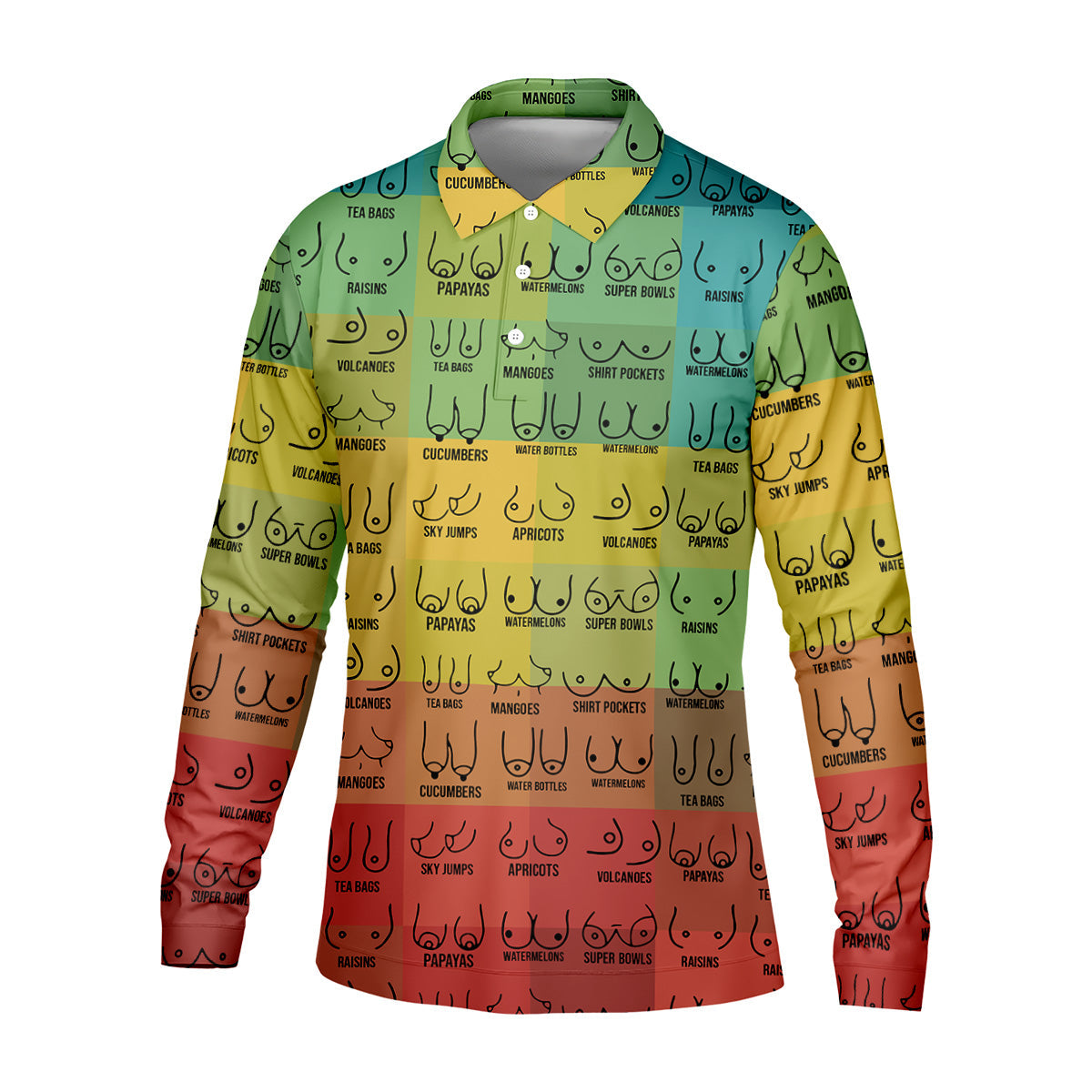 Colorful Fun Mens Golf Shirt, Golf Tops For Men, Gifts For Golf Lovers, Polo ShirtFor Men, Golfing Apparel