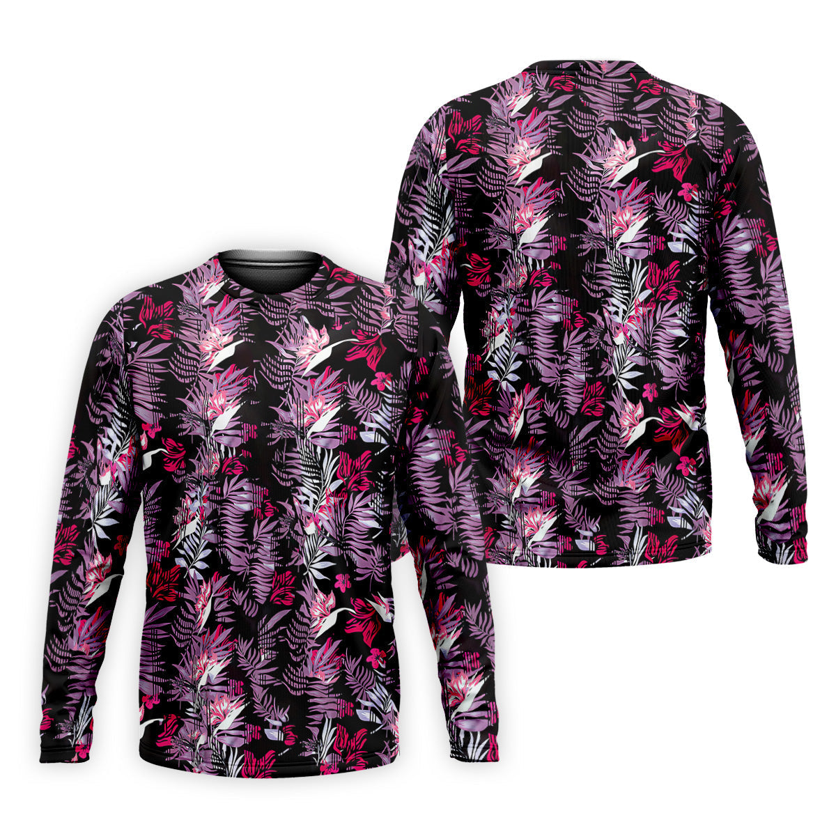 Purple And Black Tropical Golf Shirts, Golf Tops For Men, Polo ShirtFor Men, Golfing Apparel