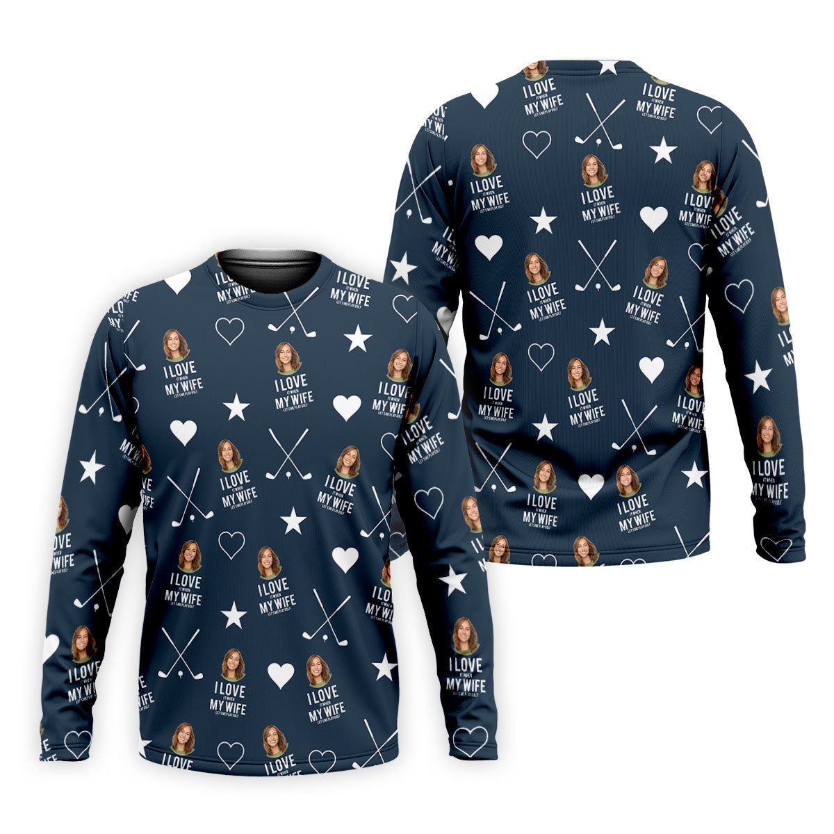I Love It When My Wife Let's Me Play Golf Navy Fun Golf Shirts For Men, Polo ShirtFor Men