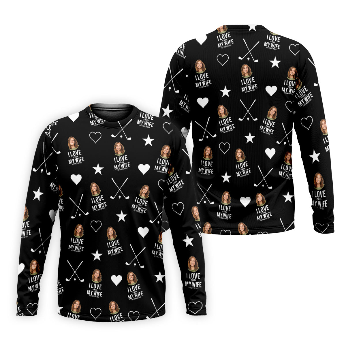 I Love It When My Wife Let's Me Play Golf Black Fun Golf Shirts For Men, Polo ShirtFor Men