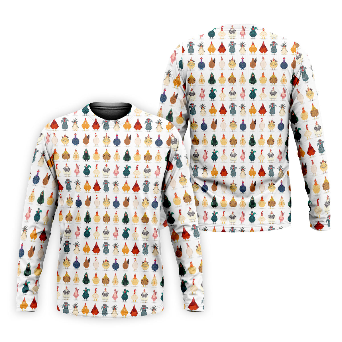Whimsical Chicken Fun Golf Shirts For Men, Cute Golf Outfit, Polo ShirtFor Men, Golfing Apparel