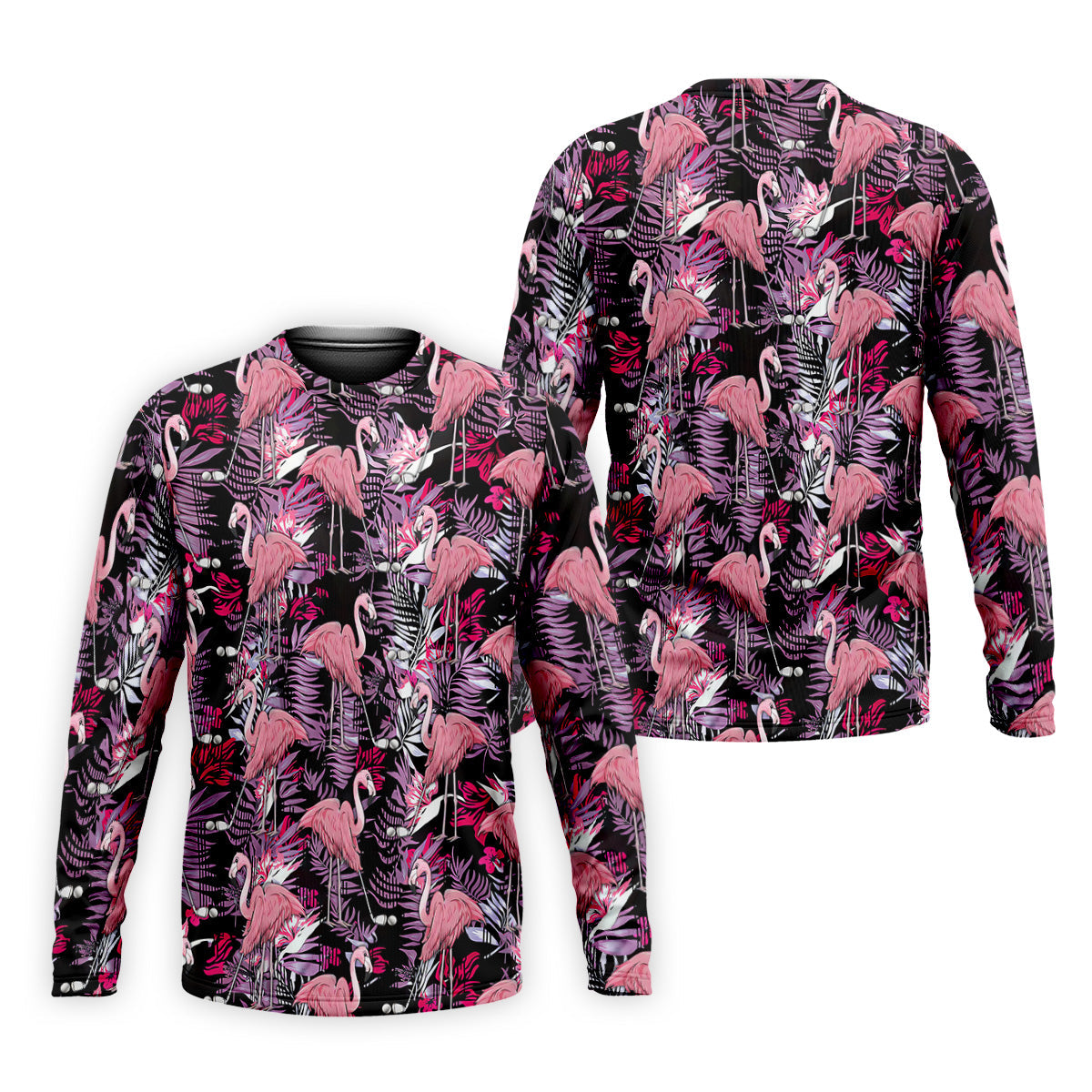 Tropical Flamingo Purple Golf Shirt, Golf Tops For Men, Polo Shirtor Men, Golfing Apparel