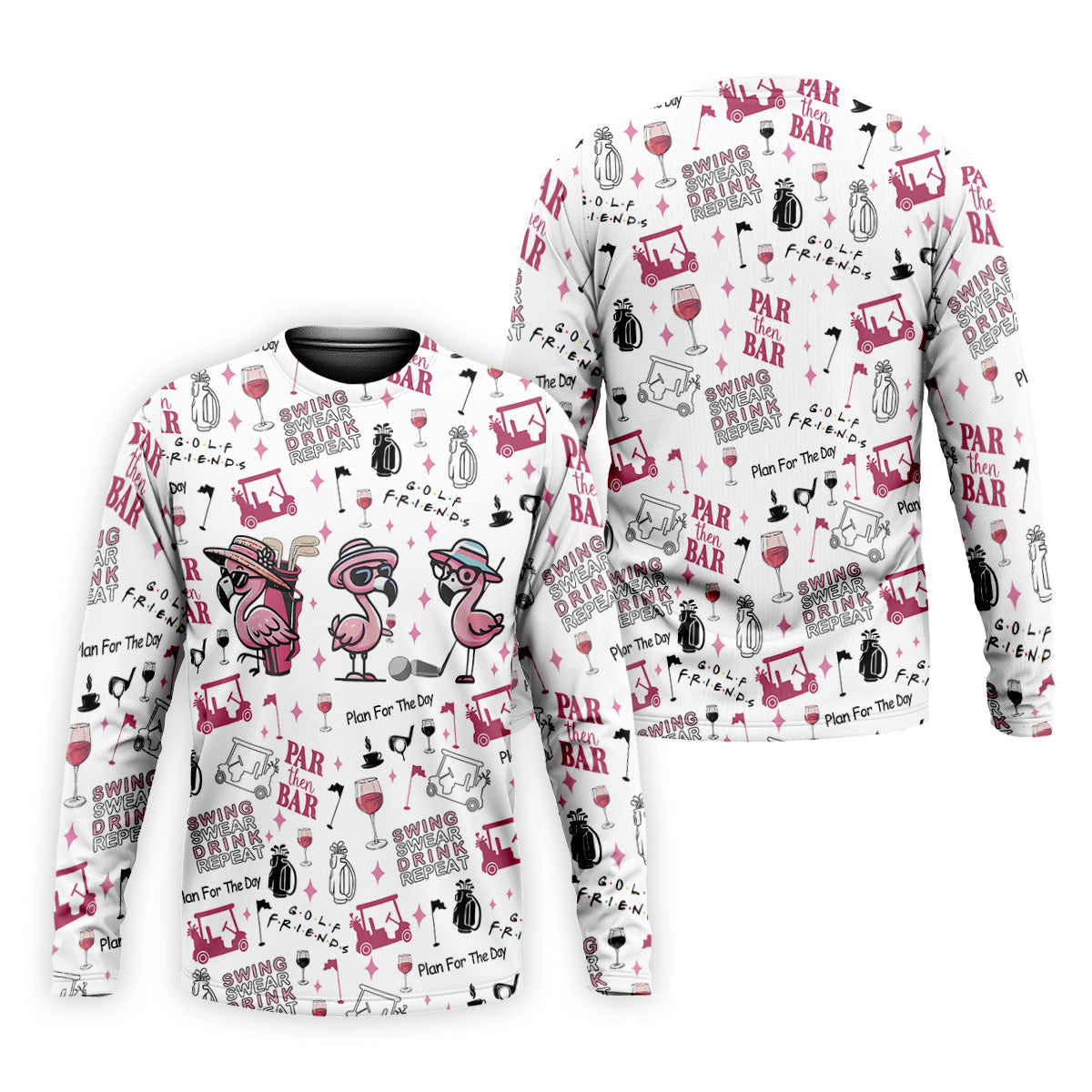 Golf Friends Par Then Bar Flamingo Golf Shirt, Golf Team Shirt, Fun Golf Shirts For Men, Golf Gift For Men