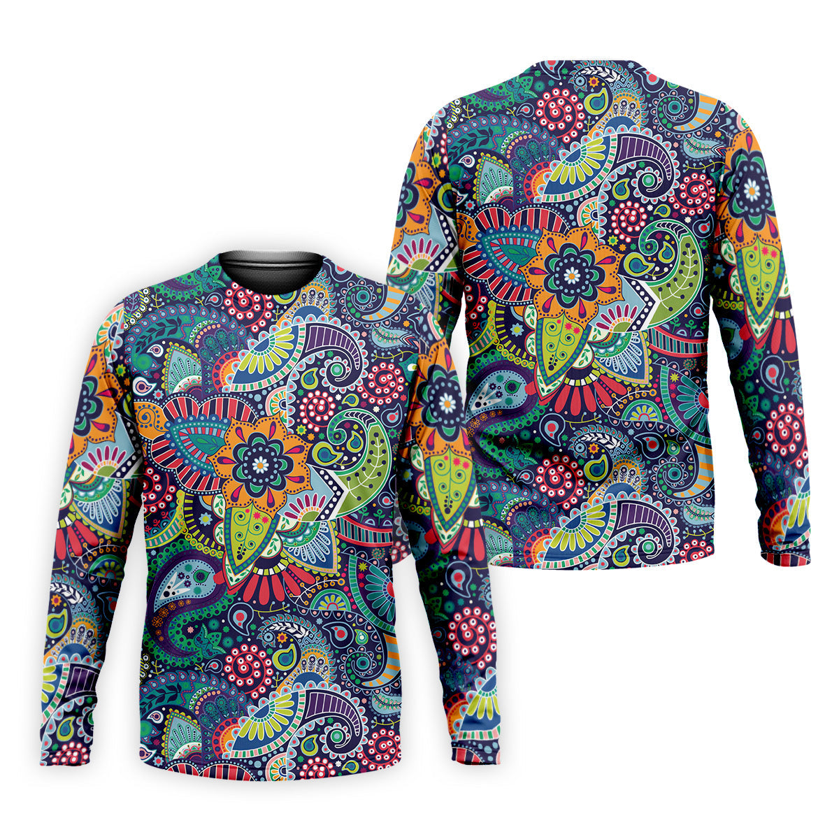 Colorful Paisley Men Polo, Mens Paisley Shirts, Mens Golf Polo Shirt Golf Gift For Men