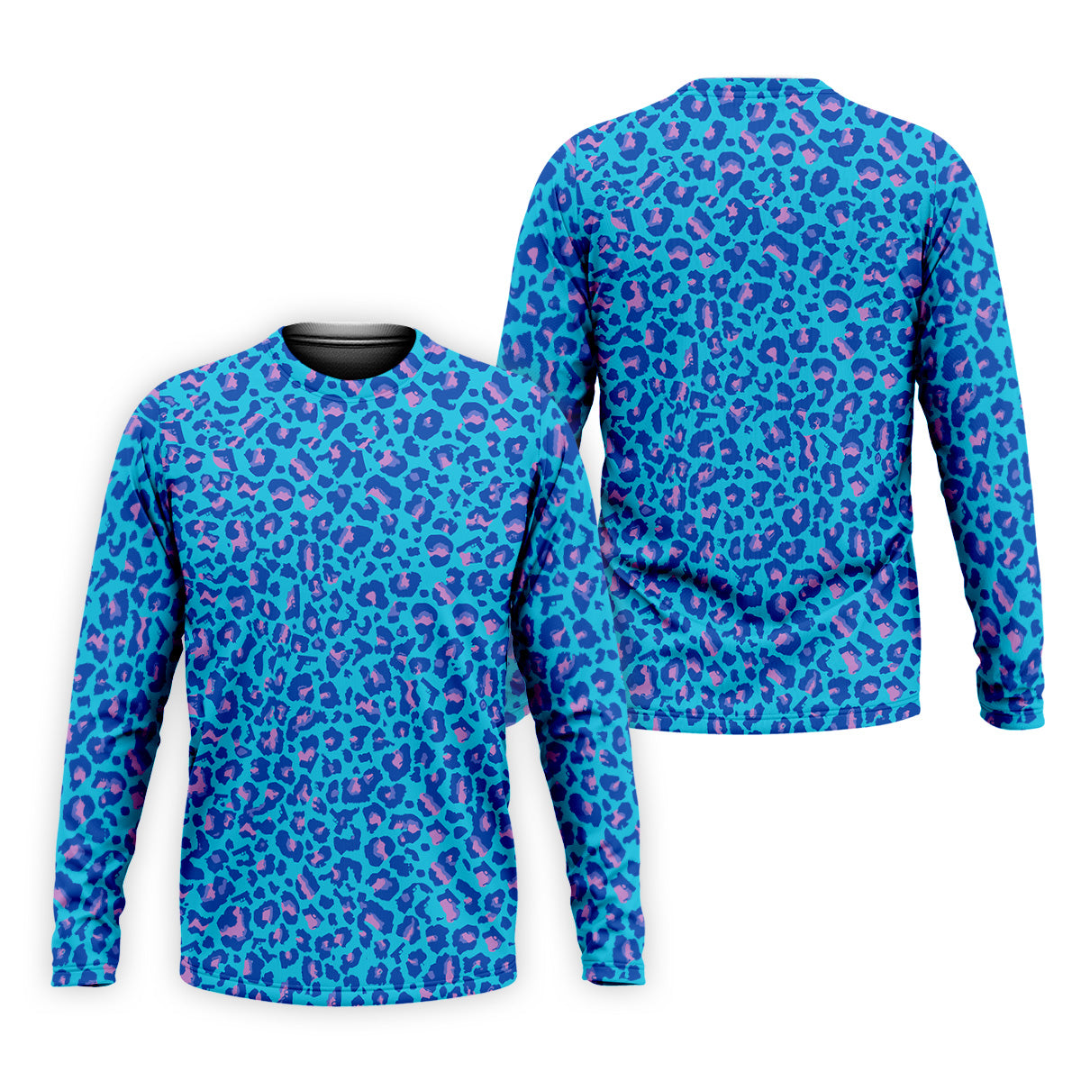 Blue Leopard Golf Tops For Men, Men Polo, Golf Gift For Men, Golfing Apparel