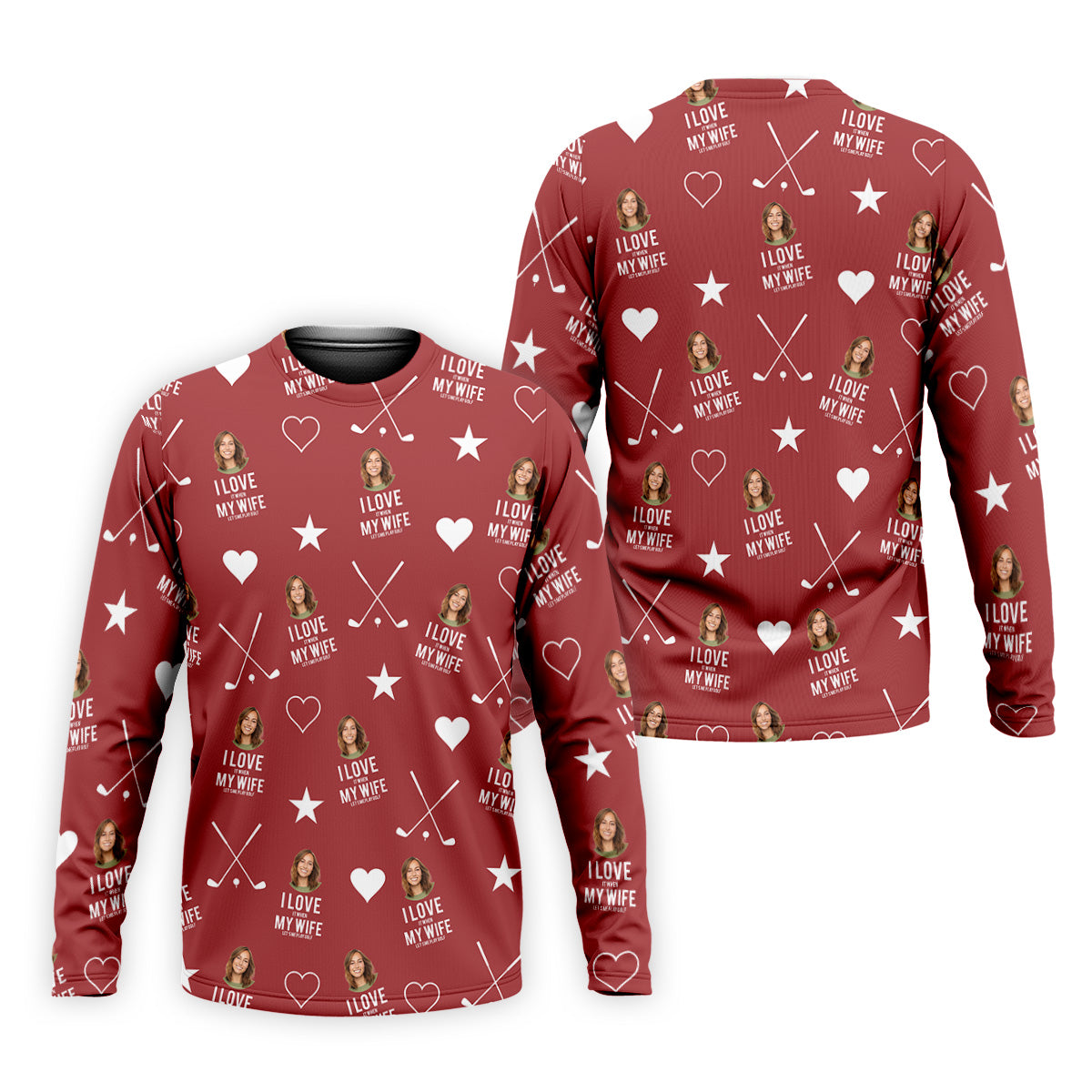 I Love It When My Wife Let's Me Play Golf Red Fun Golf Shirts For Men, Polo ShirtFor Men