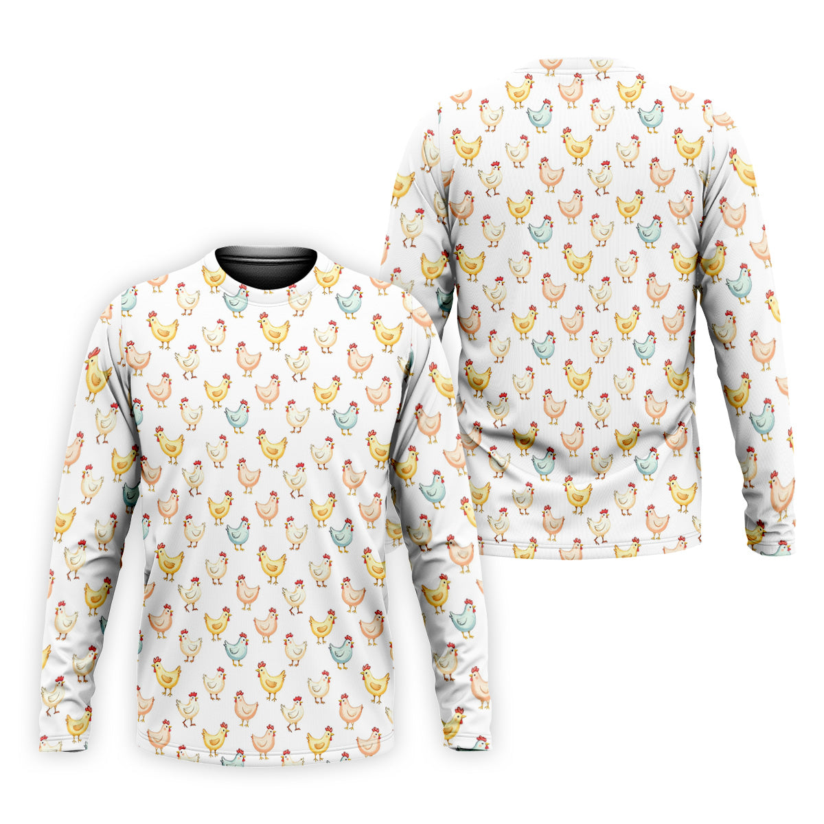 Chicken Rooster White Golf Tops For Men, Gift For Chicken Lover, Fun Golf Shirts For Men, Golfing Apparel