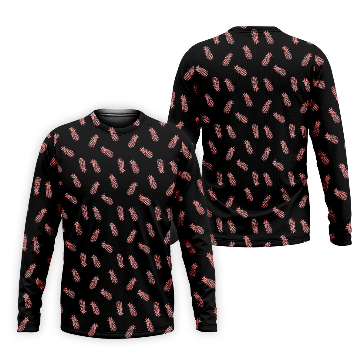 Pineapple Grenade Black And Pink Golf Tops For Men, Men Polo, Golf Gift For Men