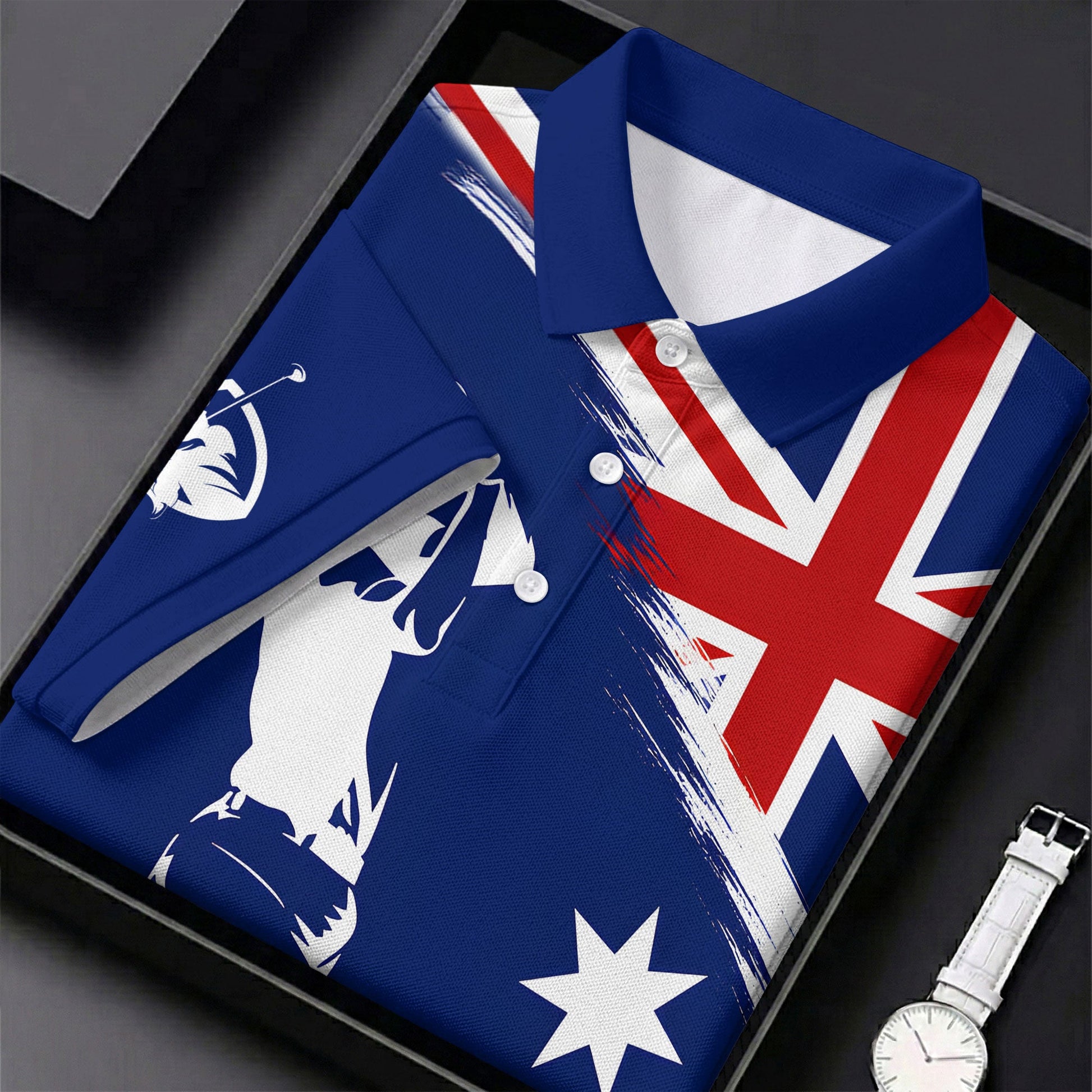 Real Grandpas Play Golf Then Take A Nap Australia Flag Print Fun Women's Golf Shirts, Ladies Golf Polos