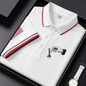 Protest Checkmate Chess 250 Years Patriotic Golf Shirt, Golf Shirts For Men, 4th Of July Golf Shirt