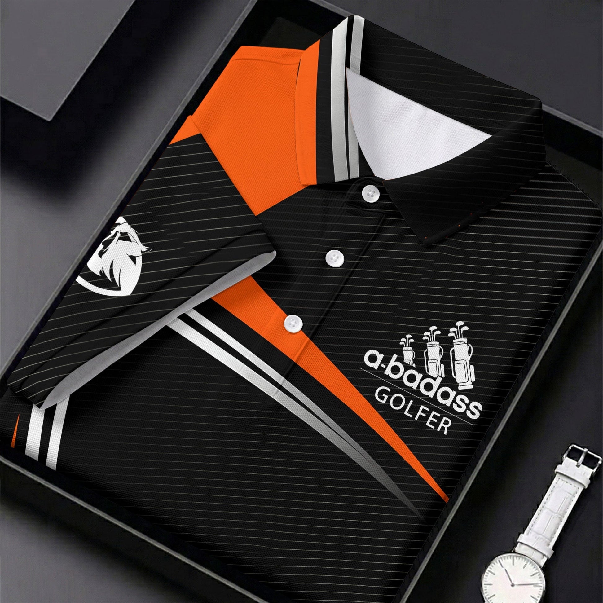 A Badass Golfer LGBT Support Golf Tops For Men, Gay Pride Month Celebrate Golf Shirts For Men