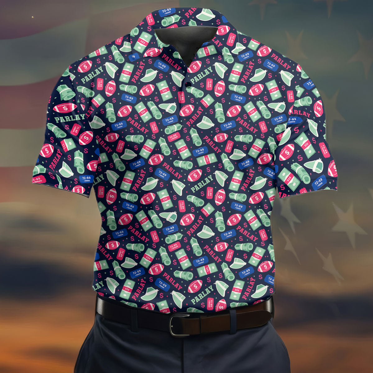 Funny Sports Betting Parlay Hawaiian Golf Shirt, Mens Golf Polo, Printed Golf Shirts