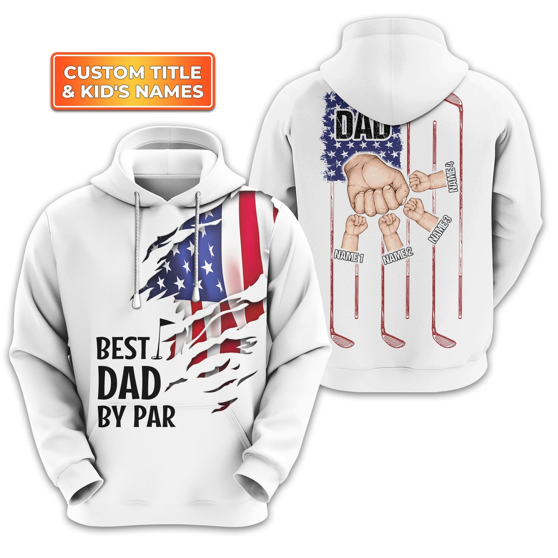 Best Dad By Par Custom Golf Polo ShirtGift For Golfers, Golf Gift For Men