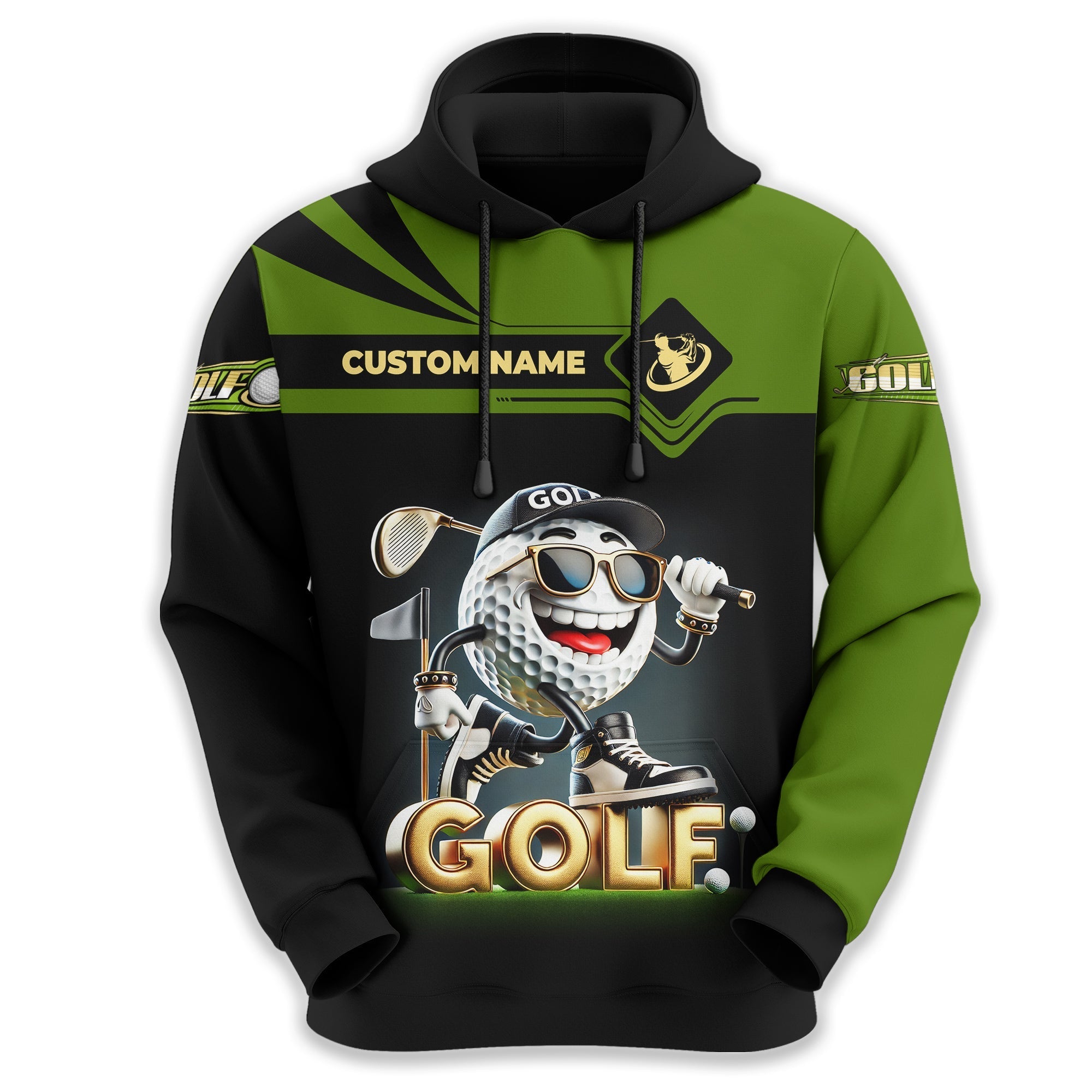 Funny Golf Ball Shirt, Custom Men's Golf Polo Shirtolfing Apparel, Funny Golf Polos, Gift For Golfers