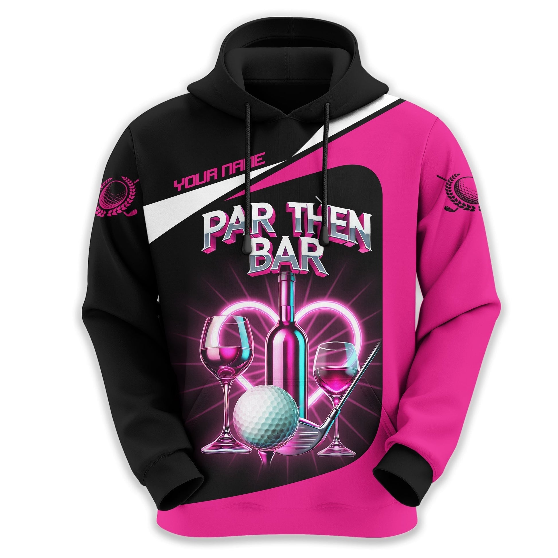 Par Then Bar Custom Womens Golf Polo ShirtGolfing Apparel, Womens Golf Gifts