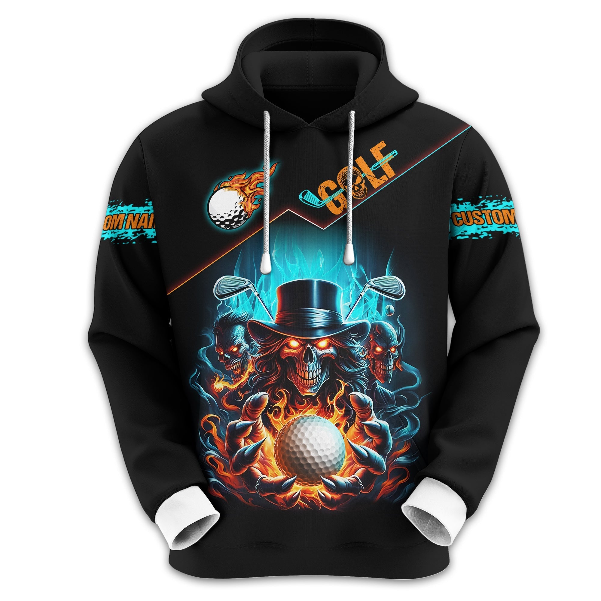 Skull Magician Custom Golf Polo Shirtft For Golfers, Golf Gift Ideas