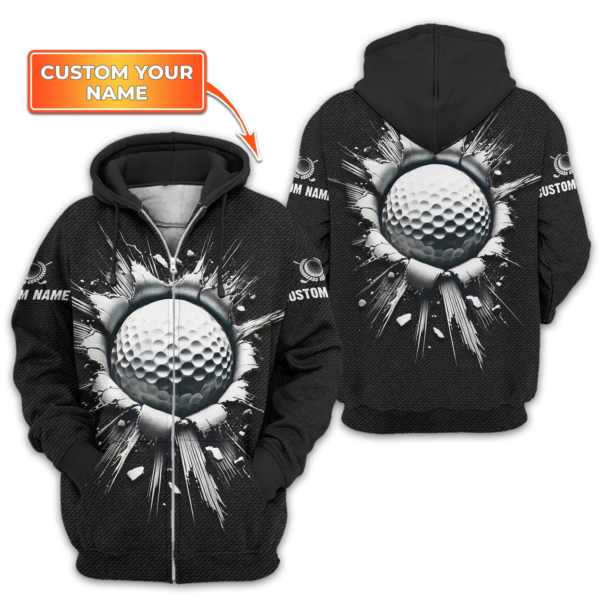 Personalized Black Golf Polo ShirtGolf Shirt, Gift For Golfers