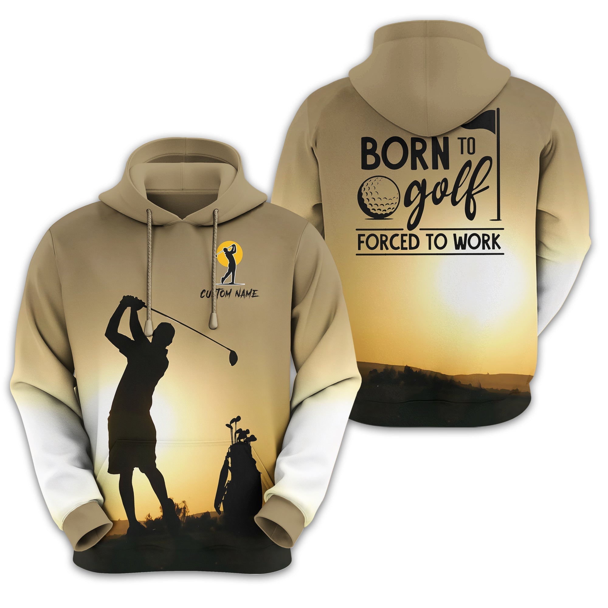 Born To Golf Forced To Work Custom Golf Polo ShirtGolf Shirt, Gift For Golfers