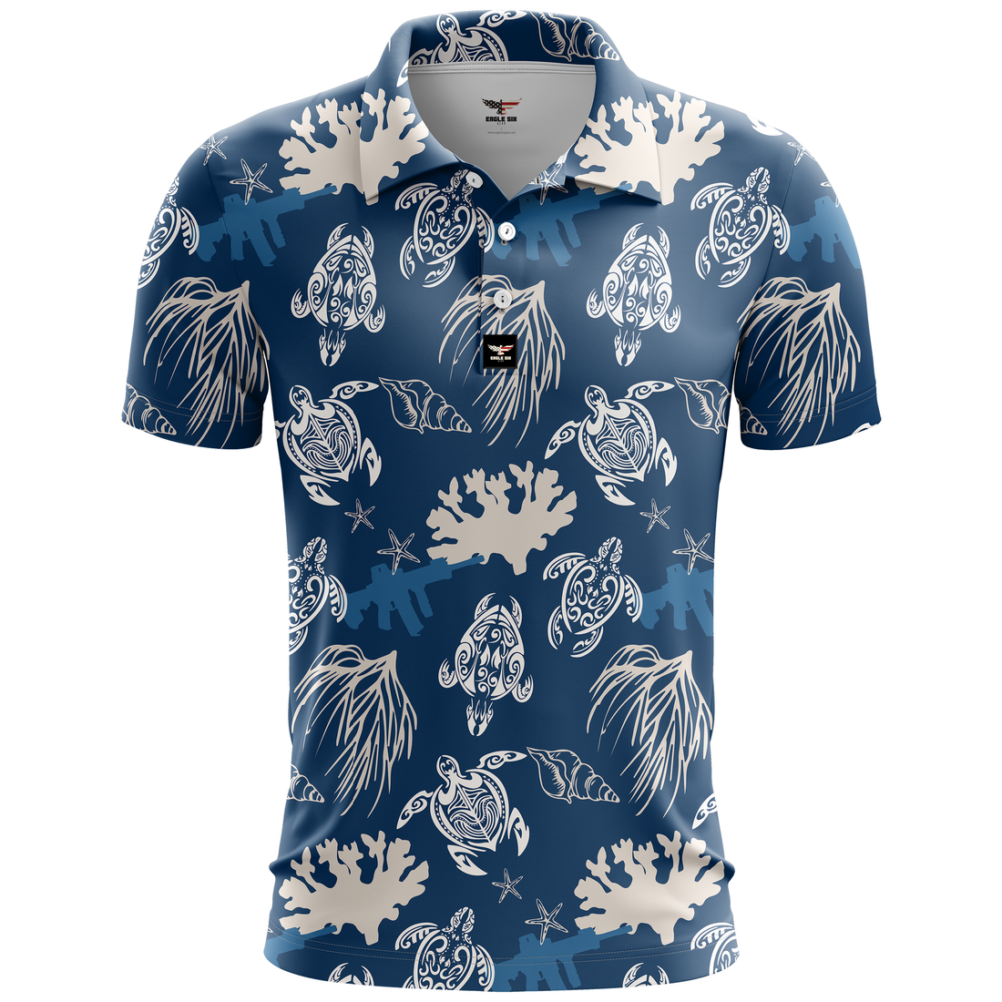 Sea Turtle Golf Polo ShirtMens Golf Gift, Golf Lover Gift