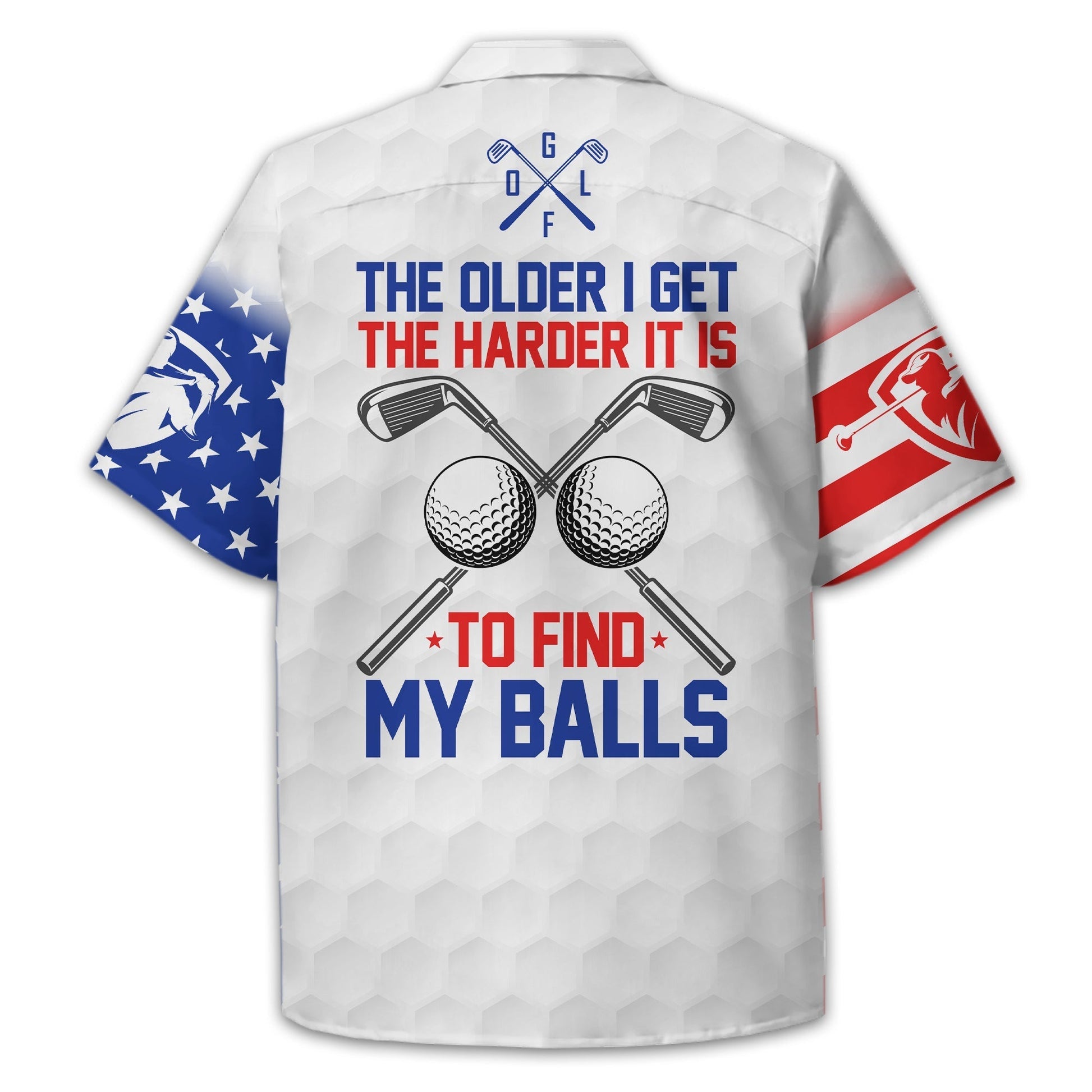 To Find My Balls, USA Flag Polo ShirtPersonalized Golf Shirt, Unique Gift For Golfer