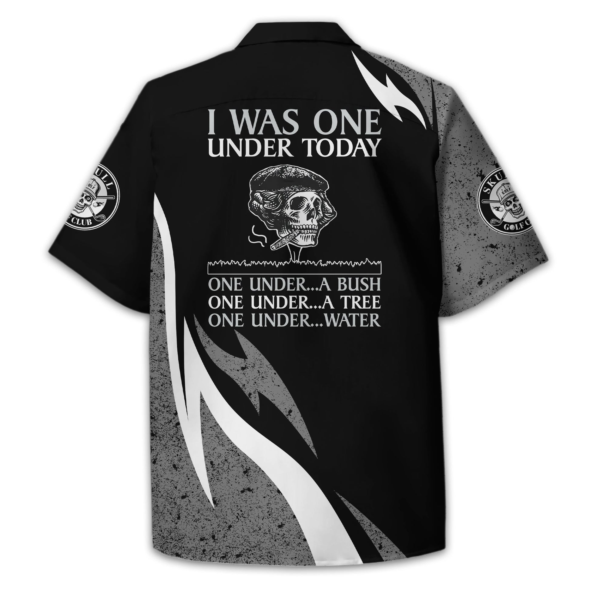 I Was One Under Today Custom Golf Polo ShirtSkull Golf Shirt, Gift For Golfers, Funny Golf Polo Shirt