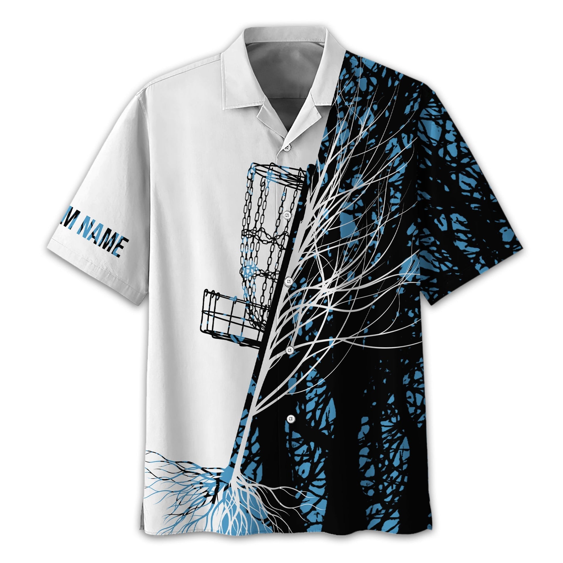 Personalized Tree And Basket Golf Polo ShirtGift For Golfers, Golf Gift For Men