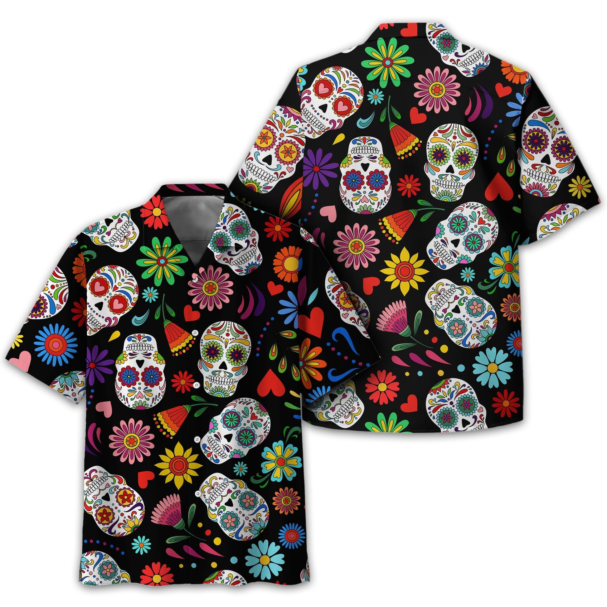 Fiesta Feeling Skull Men's Golf Polo ShirtFunny Golf Shirt, Gift For Golfers