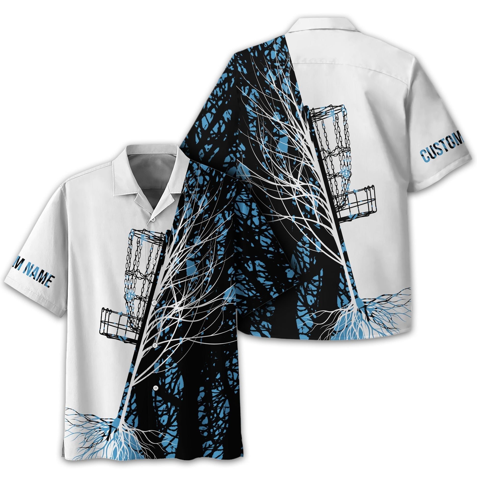 Personalized Tree And Basket Golf Polo ShirtGift For Golfers, Golf Gift For Men