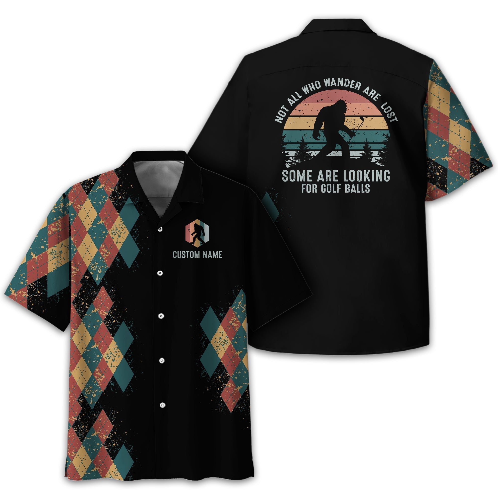 Not All Who Wander Are Lost Personalized Golf Polo ShirtGolf Shirt For Men, Gift For Golfers