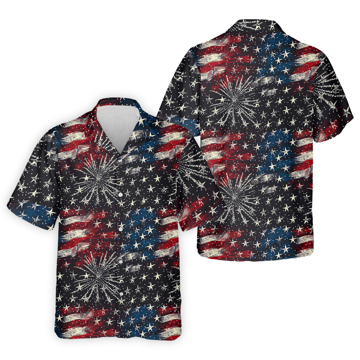 Patriotic American Flag Distressed Color 4th Of July Golf Shirts For Men, 250th Anniversary Polo ShirtFor Men