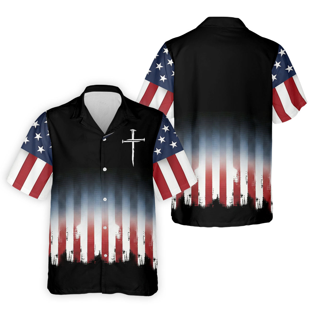 250 Years USA Anniversary 1776-2026 Men's Golf Polo ShirtFaith Cross 4th Of July Patriotic Golf Shirt