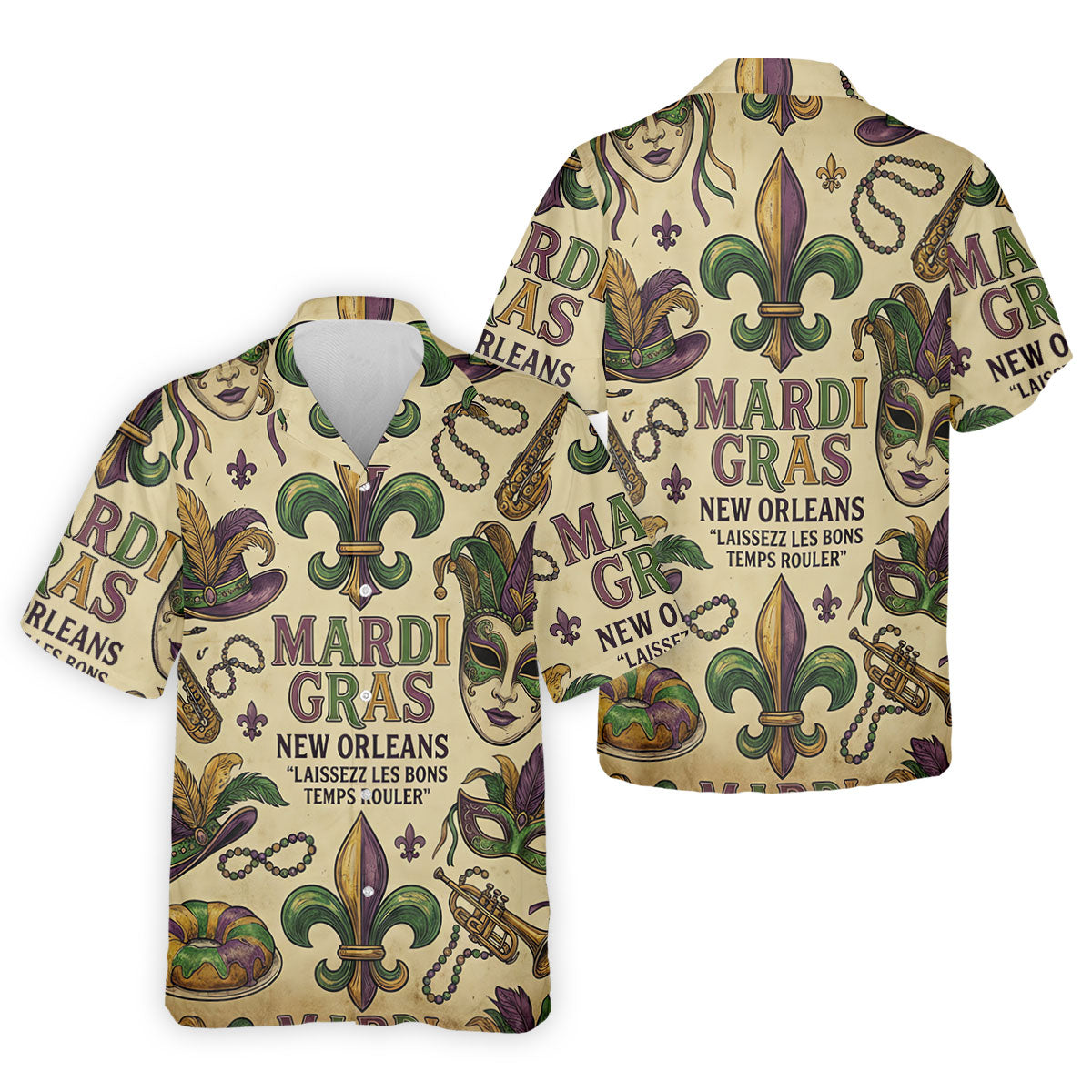 Mardi Gras New Orleans Fleur De Lis Carnival Hat Men's Golf Polo Shirtlf Shirts For Men