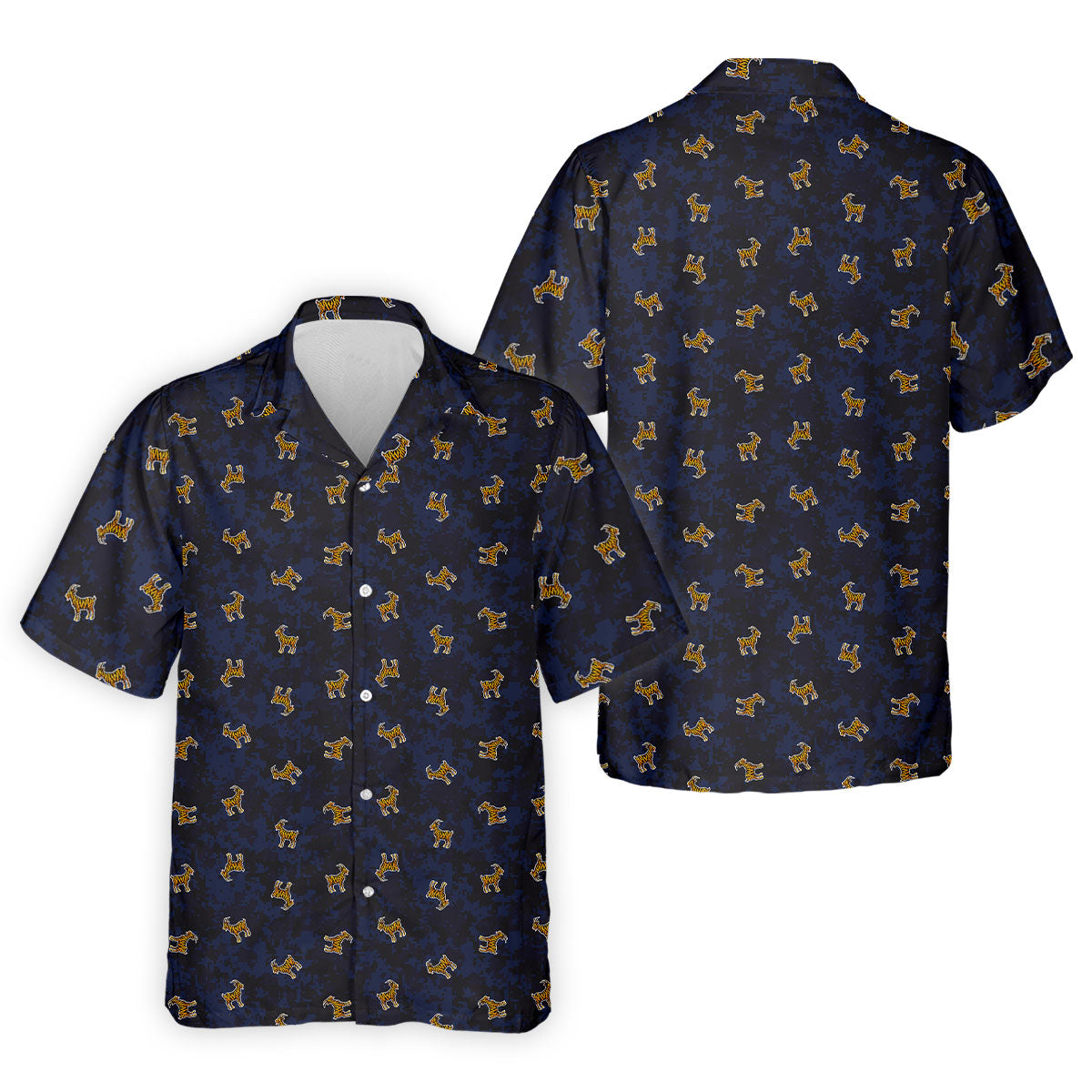 Tiger Goat Digital Camouflage Funny Golf Shirt, Polo Shirtor Men, Golf Shirts For Men