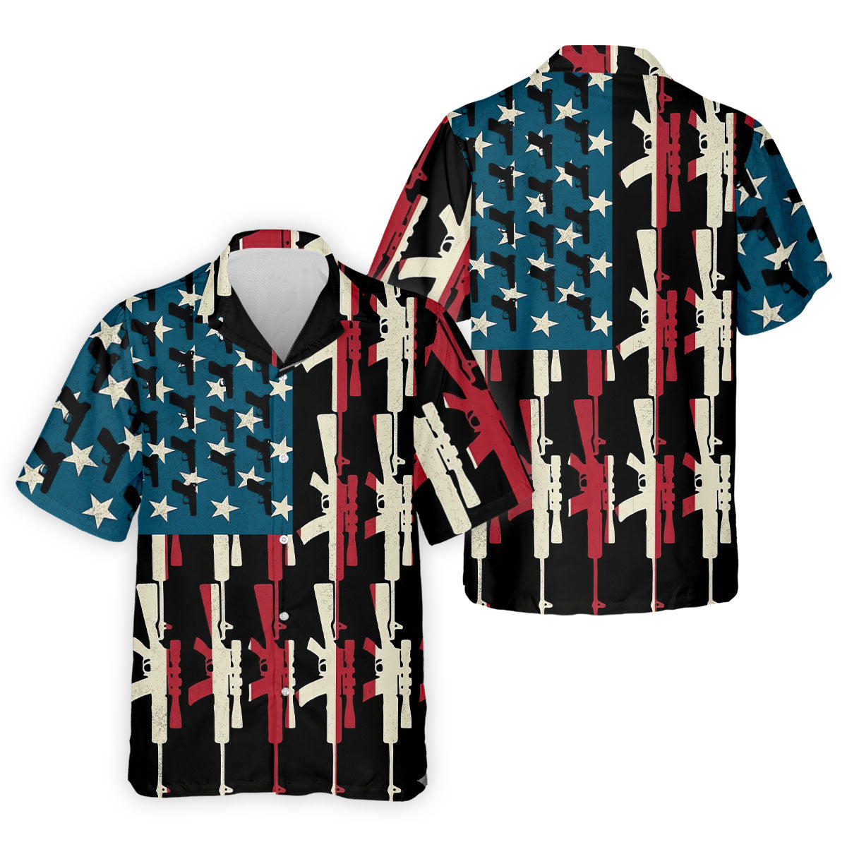American Flag Pattern Army Theme Patriotic Golf Shirt, 250th Anniversary Golf Shirts For Men, Polo Shirt Men