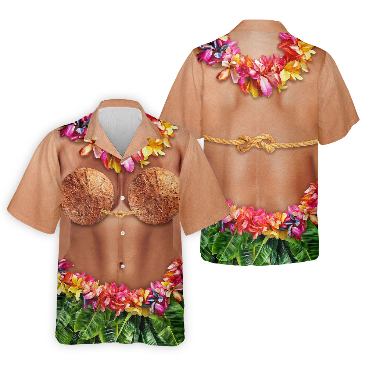 Tropical Theme Party Hawaiian Golf Shirt, Men's Funny Golf Shirts, Polo Shirt Men