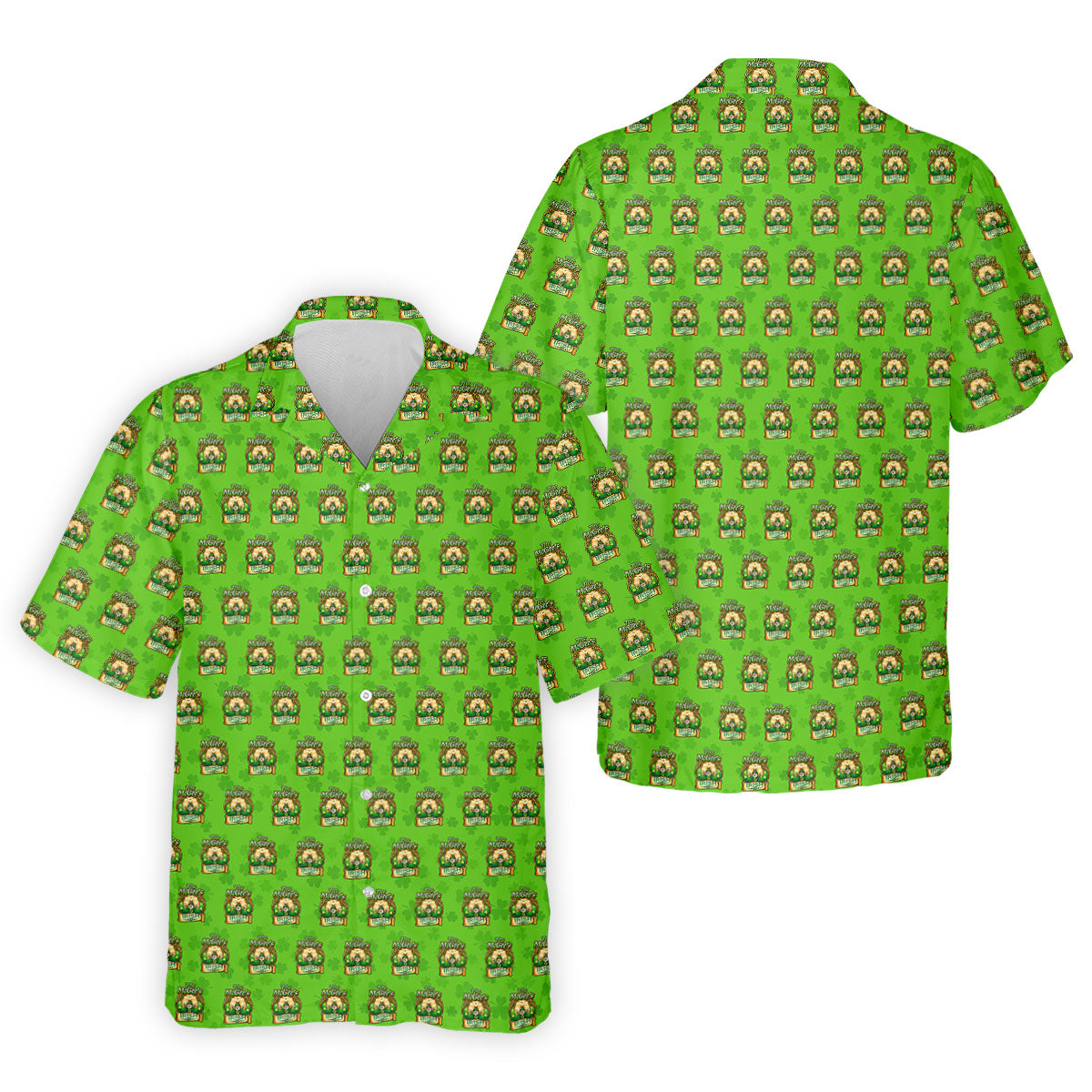 Green St Patrick's Day Funny Adult Shamrock Golf Shirt, Polo ShirtFor Men, Golf Shirts For Men