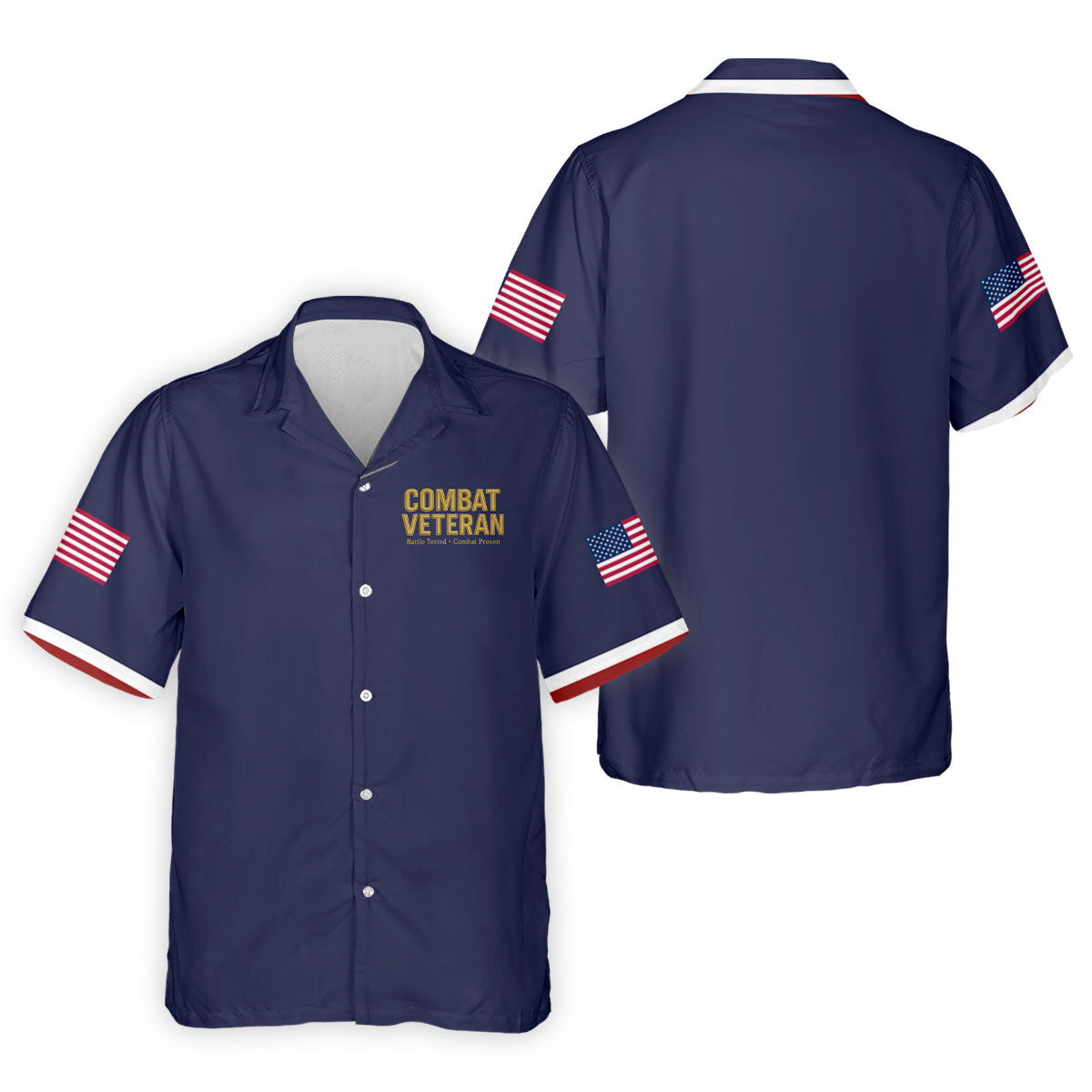 Combat Veteran 250 Years Patriotic Golf Shirt, Golf Shirts For Men, 4th Of July Golf Shirt