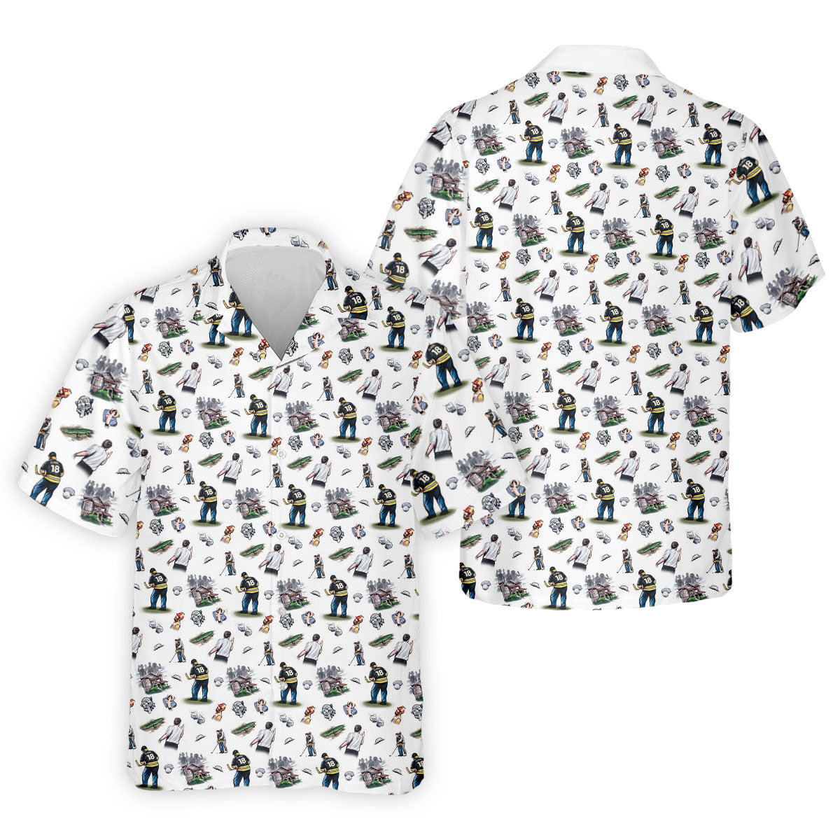 30th Anniversary Sport Movie Character Iconic Moments White Golf Shirt, Men's Funny Golf Shirts, Golf Shirts For Men