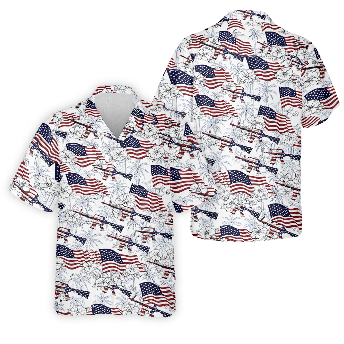 Hawaiian American Golf Tops For Men, 250th Anniversary Patriotic Golf Shirt, Polo ShirtFor Men