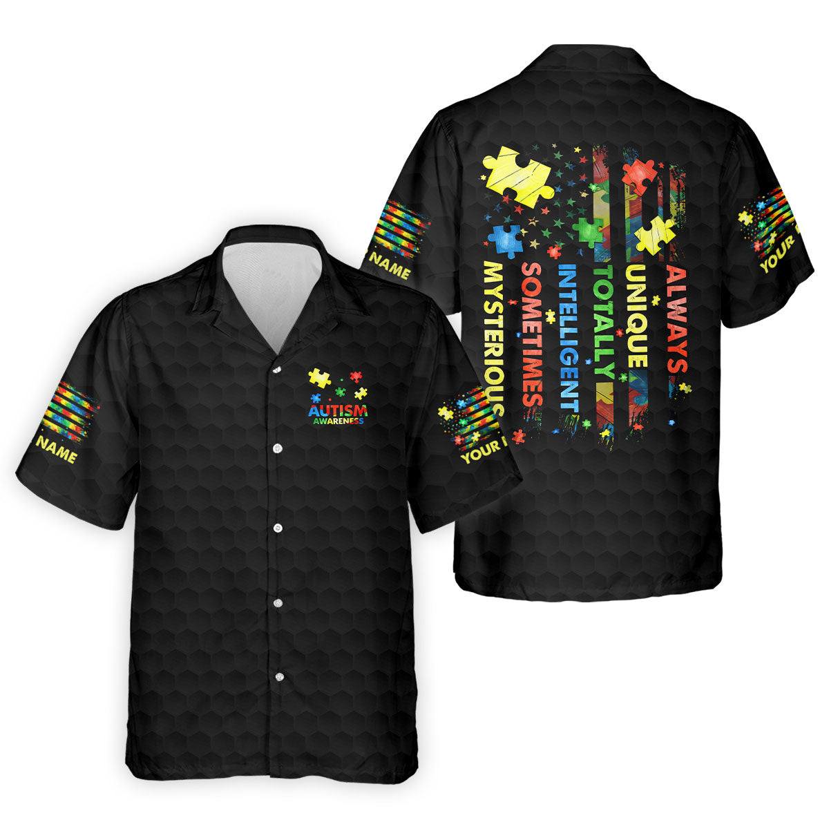 Autism Awareness Always Unique Totally Intelligent Sometimes Mysterious Golf Shirts For Men, Polo Shirtor Men