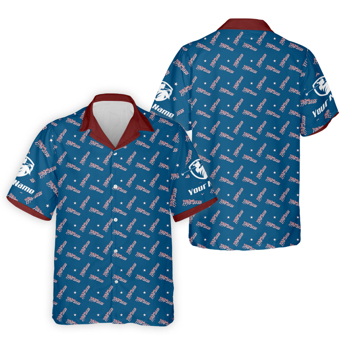 We The People 1776-2026 Navy Golf Shirt, 250th Anniversary Patriotic Golf Shirt, Golf Shirts For Men, Polo For Men