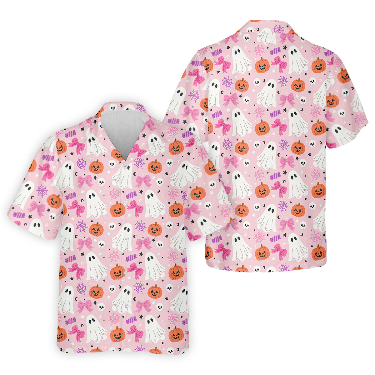 Ghost Coquette Candy Halloween Fun Golf Shirts For Men, Golfing Apparel, Golf Shirts For Men